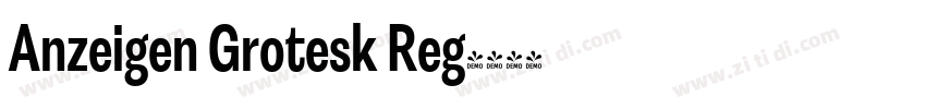 Anzeigen Grotesk Reg字体转换